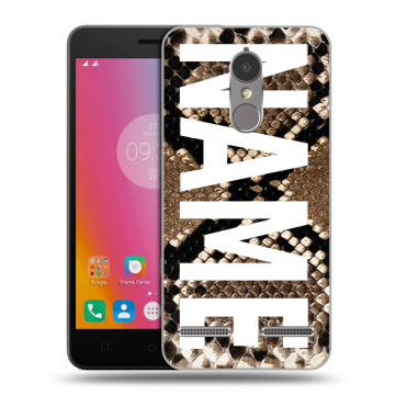 Силиконовый чехол на Lenovo K6 с принтом NAME