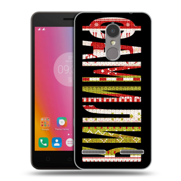 Силиконовый чехол на Lenovo K6 с принтом ФАМИЛИЯ