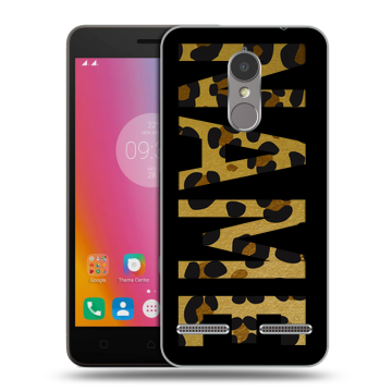 Силиконовый чехол на Lenovo K6 с принтом NAME