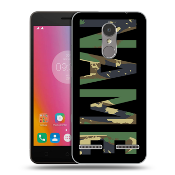 Силиконовый чехол на Lenovo K6 с принтом NAME