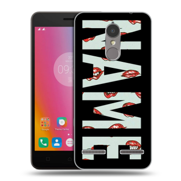 Силиконовый чехол на Lenovo K6 с принтом NAME
