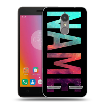 Силиконовый чехол на Lenovo K6 с принтом NAME