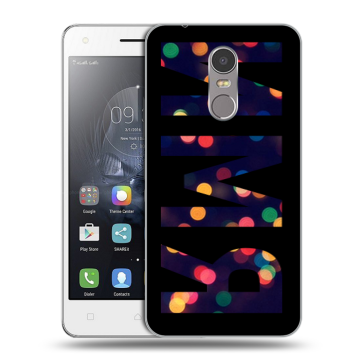 Силиконовый чехол на Lenovo K6 Note с принтом ИМЯ