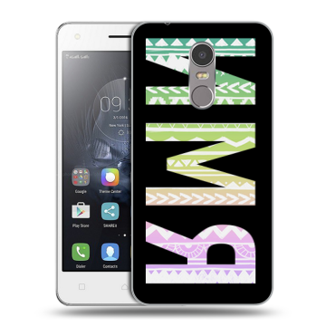 Силиконовый чехол на Lenovo K6 Note с принтом ИМЯ