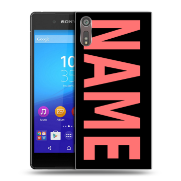 Пластиковый чехол на Sony Xperia XZ с принтом NAME