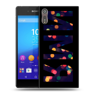 Пластиковый чехол на Sony Xperia XZ с принтом ИМЯ