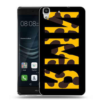 Силиконовый чехол на Huawei Y6II с принтом ИМЯ