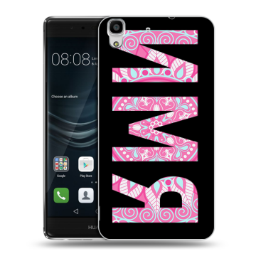 Силиконовый чехол на Huawei Y6II с принтом ИМЯ