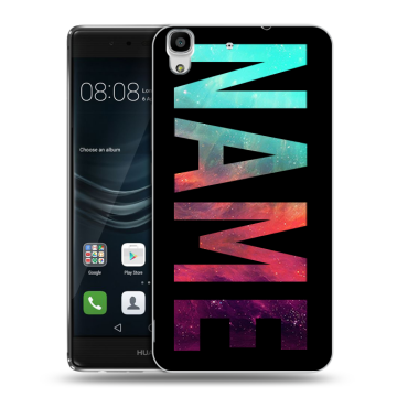 Силиконовый чехол на Huawei Y6II с принтом NAME