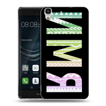 Силиконовый чехол на Huawei Y6II с принтом ИМЯ
