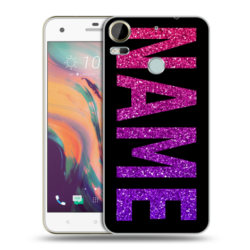 Силиконовый чехол на HTC Desire 10 Pro с принтом NAME