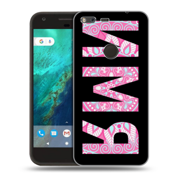 Силиконовый чехол на Google Pixel с принтом ИМЯ