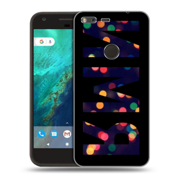 Силиконовый чехол на Google Pixel с принтом ИМЯ