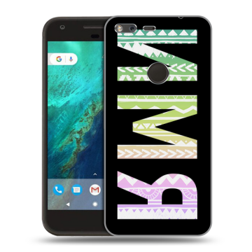 Силиконовый чехол на Google Pixel с принтом ИМЯ