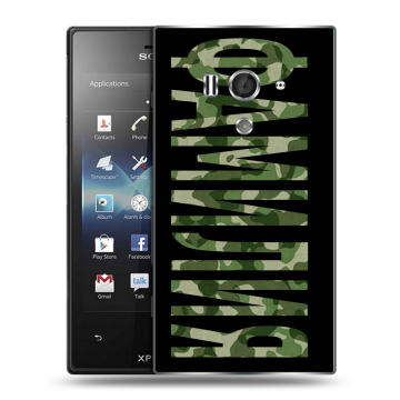 Пластиковый чехол на Sony Xperia acro S с принтом ФАМИЛИЯ