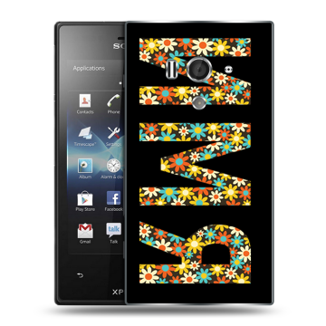 Пластиковый чехол на Sony Xperia acro S с принтом ИМЯ