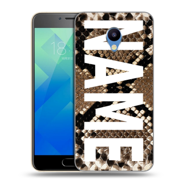 Силиконовый чехол на Meizu M5 с принтом NAME
