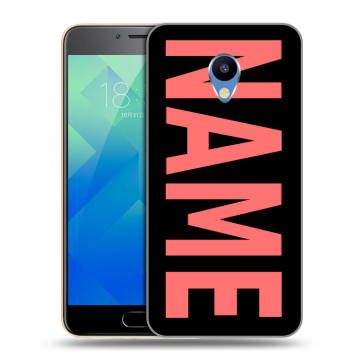 Силиконовый чехол на Meizu M5 с принтом NAME