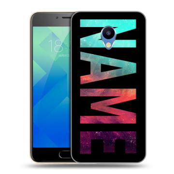 Силиконовый чехол на Meizu M5 с принтом NAME