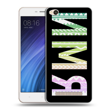 Силиконовый чехол на Xiaomi RedMi 4A с принтом ИМЯ