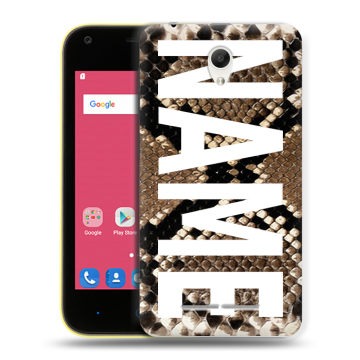 Силиконовый чехол на ZTE Blade L110 с принтом NAME