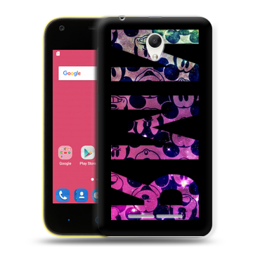 Силиконовый чехол на ZTE Blade L110 с принтом ИМЯ