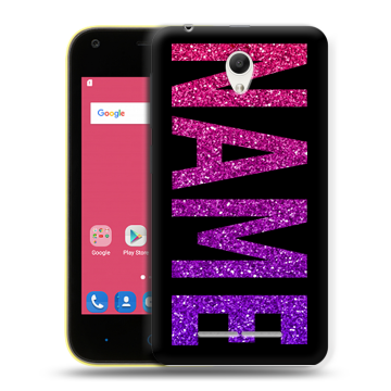Силиконовый чехол на ZTE Blade L110 с принтом NAME