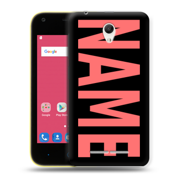 Силиконовый чехол на ZTE Blade L110 с принтом NAME