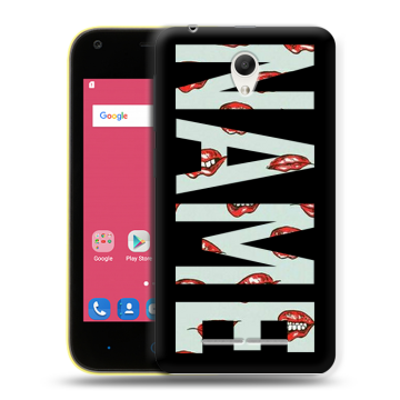 Силиконовый чехол на ZTE Blade L110 с принтом NAME