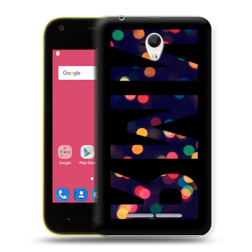 Силиконовый чехол на ZTE Blade L110 с принтом ИМЯ