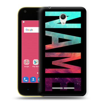 Силиконовый чехол на ZTE Blade L110 с принтом NAME
