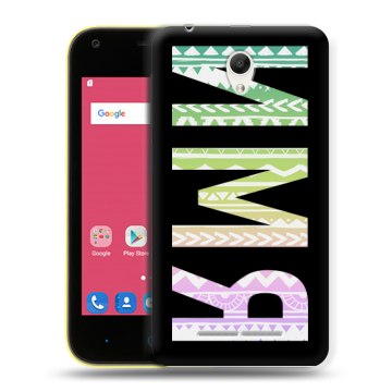 Силиконовый чехол на ZTE Blade L110 с принтом ИМЯ