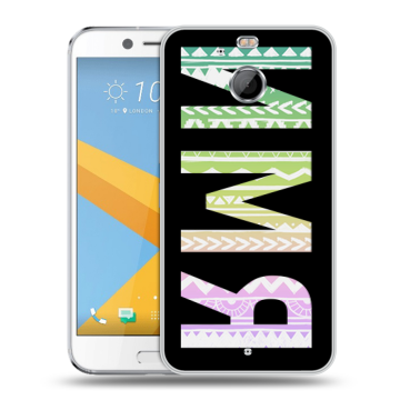 Пластиковый чехол на HTC 10 evo с принтом ИМЯ