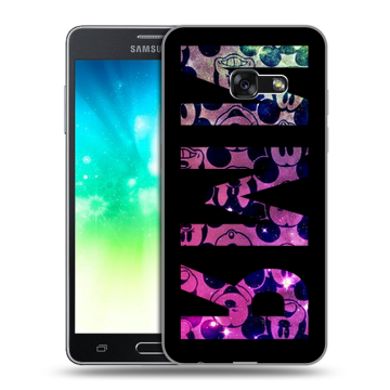 Силиконовый противоударный чехол на Samsung Galaxy A3 (2017) с принтом ИМЯ