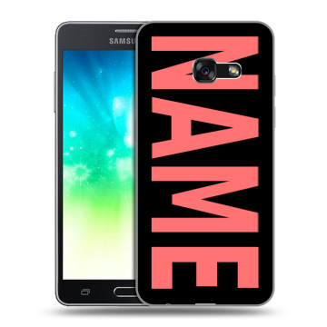 Силиконовый противоударный чехол на Samsung Galaxy A3 (2017) с принтом NAME