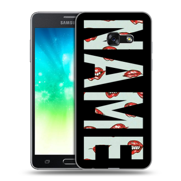 Силиконовый противоударный чехол на Samsung Galaxy A3 (2017) с принтом NAME
