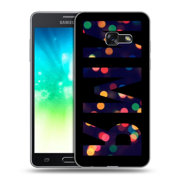 Силиконовый противоударный чехол на Samsung Galaxy A3 (2017) с принтом ИМЯ