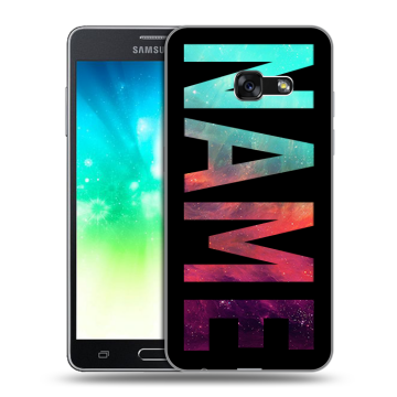 Силиконовый противоударный чехол на Samsung Galaxy A3 (2017) с принтом NAME