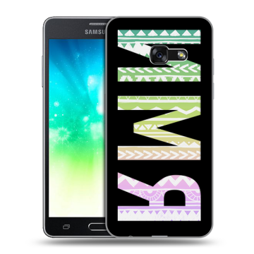 Силиконовый противоударный чехол на Samsung Galaxy A3 (2017) с принтом ИМЯ