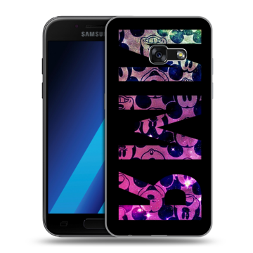 Силиконовый чехол на Samsung Galaxy A7 (2017) с принтом ИМЯ