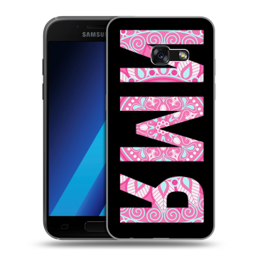 Силиконовый чехол на Samsung Galaxy A7 (2017) с принтом ИМЯ