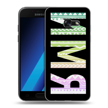Силиконовый чехол на Samsung Galaxy A7 (2017) с принтом ИМЯ