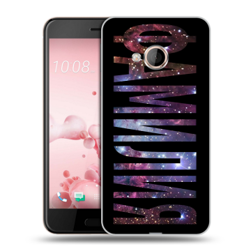 Пластиковый чехол на HTC U Play с принтом ФАМИЛИЯ