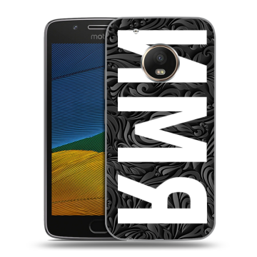 Силиконовый чехол на Lenovo Moto G5 с принтом ИМЯ