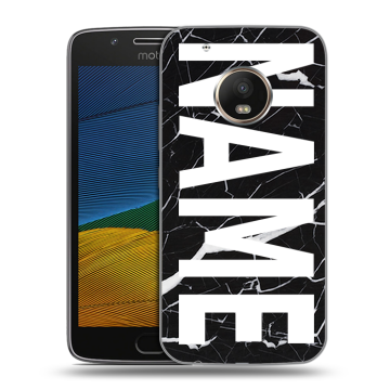 Силиконовый чехол на Lenovo Moto G5 с принтом NAME