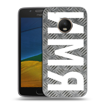 Силиконовый чехол на Lenovo Moto G5 с принтом ИМЯ