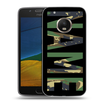 Силиконовый чехол на Lenovo Moto G5 с принтом NAME