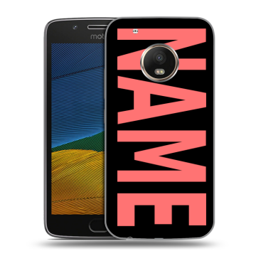 Силиконовый чехол на Lenovo Moto G5 с принтом NAME