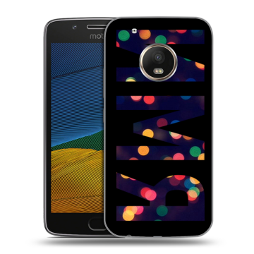 Силиконовый чехол на Lenovo Moto G5 с принтом ИМЯ