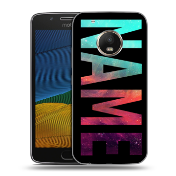 Силиконовый чехол на Lenovo Moto G5 с принтом NAME